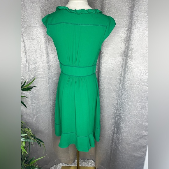 Maeve Green Midi Dress with Ruffle Details - Picture 9 of 13